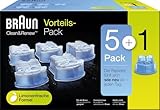 Braun Clean&Renew Reinigungskartusche (5er-Pack) inkl. 1 Reinigungskartusche gratis (limitierte...