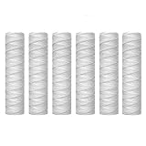 Persistence 6 x 5 Mikrometer stranggewickelter Wasserfilter, universeller Ersatz-Sedimentfilter,...