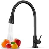 Ausziehbarer Küchenwasserhahn, 50 cm Duschfunktion, 360° Drehung, Edelstahl, Mischbatterie für...