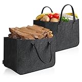 COM-FOUR® 2x Filz-Tasche xxl für den Einkauf, Zeitungen, Papier, Spielzeug, Picknick oder Strand,...