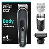 Braun Bodygroomer Series 5, Elektrischer Körperrasierer Herren mit 4 Zubehörteile, Kabelloser...