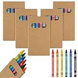 Svalor Mini Wachsmalstifte für Kinder, 5 Packungen Buntstifte-Set mit je 6 Buntstiften, Buntstifte...