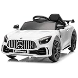 LEADZM Kinder Elektroauto Mercedes Benz AMG mit 12V Kinderauto Elektrisch 2,4G-Fernbedienung,...