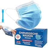 S&S-Medical 100 Stück Medizinische OP Masken Typ IIR EN14683 zertifiziert – 3-lagige chirurgische...