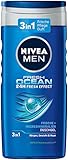 NIVEA MEN Fresh Ocean Duschgel (250 ml), revitalisierende Pflegedusche mit ozeanfrischem Duft,...