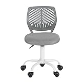 FurnitureR Moderner Verstellbarer Bürostuhl ohne Armlehnen für Junge Lernende, Ergonomisch...