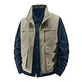 Modeewel Outdoorweste Herren Oversized Freizeitweste Einfarbig Sportweste Mit Zipper Funktionsweste...