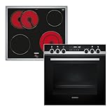 Siemens PQ521KA11, Einbauherd-Set, Bestehend aus HE578GBS3 Herd, 60 x 60 cm, Made in Germany, 3D...