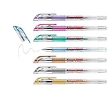 edding 2185 Gelroller - gold, silber, kupfer, blau, gün, violett, pink - 7er-Set - 0,7 mm -...