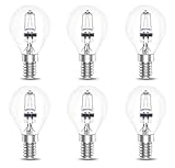 ShuoHui 6 Stück Halogenlampe E14 28W /42W Dimmbar, Warmweiß 2700K Kugel G45 Halogen Leuchtmittel...