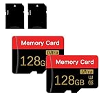2 Stück Micro Speicherkarte 128 GB mit Adapter, C10/U3/UHS-I/A1, TransFlash Karte, TF Karte für...