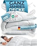 Glückstoff® Feder- und Daunendecke 135x200cm [Zertifiziert in Deutschland] - Bettdecke Daunen und...