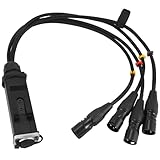 Kznifmk Geschirmtes RJ45 CAT5 auf XLR-Stecker, 3-polig, 4 Kanäle, Multi-Netzwerk-Empfängerkabel...