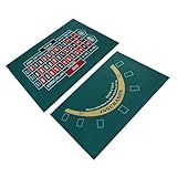 Play Mat Made in Fleece Felt Card Edition | Doppelseitige Tischdecke 60x90 cm für Poker Blackjack...