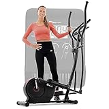 Hop-Sport Crosstrainer HS-2050C, Ellipsentrainer mit LCD-Display & Pulsmessung, leiser Crosstrainer...