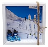 ZauberDeko Geldgeschenk Verpackung Skiurlaub Skischuhe Ski Winterurlaub Geldverpackung Weihnachten...