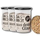 brotstoff - 3 x Bio-Haferhäppchen - DAS BROT AUS DEM GLAS, Brotbackmischung – ideal als...