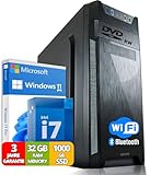 Ultra Intel i7 PC - Schneller Rechner + Computer für Büro & Home Office mit 32GB...