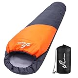 Sportneer Schlafsack Sommer Mumienschlafsack 950g - Kleines Packmaß Leicht Schlafsack Outdoor...