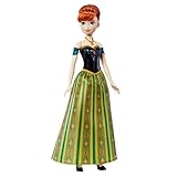 Mattel Spielzeuge aus Disney Die Eiskönigin“, Singende Anna-Modepuppe in charakteristischem...