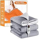 Mia&Coco Heizdecke mit Abschaltautomatik, 10 Heizstufen Up-to-9 Stunden Auto-Off-Timer...