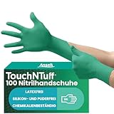 Ansell TouchNTuff 92-600,Nitril- Einmalhandschuhe, Einweghandschuhe für Lebensmittel,...