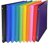 Exacompta 541999E Ringbuch (PP, DIN A4, blickdicht, 2 Ringe, Rücken 20mm) 10 Stück gemischte...