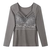 Skiunterwäsche Damen-Thermounterwäsche, gebürstet, langes Unterwäsche-Set, Pyjama-Oberteil für...