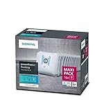Siemens 16x Staubsaugerbeutel powerProtect Typ G ALL VZ16GALL, 99,9% Feinstaubfilterung, höhere...