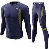 UNIQUEBELLA Thermo Unterwäsche Set, Funktionswäsche Herren Skiunterwäsche Winter Suit Ski...