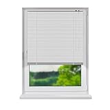 Fensterdecor Aluminium Jalousie 80 x 130 cm in Weiß I Jalousien Innen ohne Bohren zum Klemmen I...