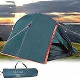 Zelt 2 Personen wasserdicht leicht kleines Packmaß, Tunnelzelt doppelwandig, Camping Outdoor...