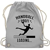 Shirtracer Kinder Sport Kleidung - Handball Profi Loading - schwarz Jungen - Unisize - Hellgrau -...