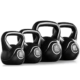 Yaheetech Kettlebell Kugelhantel Set Fitness Schwunghantel Kunststoff Gewichte Hantel für...