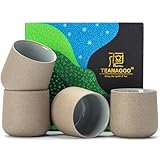 TEANAGOO Japanische Teetasse aus Keramik, 205 ml, Dunkelgrau, H4,Japanische Teetassen, Chinesische...
