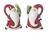 Excelsa Santa Claus Salz- und Pfefferstreuer-Set, Keramik, Rot, 6 x 4,5 x 8 cm, 2 Einheiten