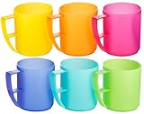 Kigima Trinkbecher Rainbow mit Henkel 0,3l 6er Set extra stabil bunt