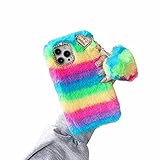 Tivenfezk Nadoli für Xiaomi Redmi Note 12 5G Fluffy Furry Case,Stilvoll Regenbogenfarben Entwurf...