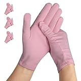 AovYoo 3 Paar Baumwollhandschuhe Feuchtigkeitsspendende Handschuhe, Dünne Neurodermitisgestrickte,...