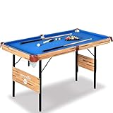 SereneLife Billardtisch, Mini Billardtisch Klappbar, Pool Table 137x74x78cm, Tischbillard- für...