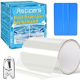 Pool Reparaturset, Transparentes Pool Reparaturset Unterwasser, Pool Reparatur Klebeband 10 cm x 152...