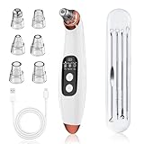 JICICUXI Mitesserentferner Porenreiniger Porensauger Gesicht Elektrisch mit 3 Saugstufen 6 Köpfen,...