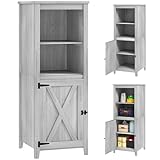Outsunny Gartenschrank Holz, wetterfest 60x60x160cm Gerätehaus, Geräteschuppen mit...