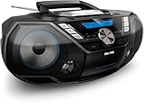 Philips AZB798T/12 CD-Sound-Maschine, tragbarer CD- und Kassetten-Player, DAB und FM Bluetooth, CD,...