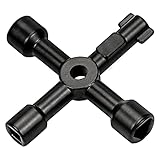 CEFEPH 4 Wege Schlüssel, Dreiecksschlüssel Wasserschlüssel, Multifunktionale Utilities...