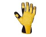 (120 Paar) teXXor Handschuhe Hirschlederhandschuhe Ocala 120 x gelb/schwarz 10