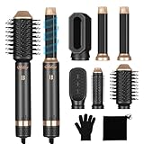 Airstyler Warmluftbürste 6 in 1, UKLISS Hairstyler Set mit Lockenstab, Glättbürste, Lockenhaar...