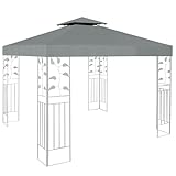 Pavillondach 3x3m Wasserdicht Doppeldach Schutzhaube Pavillon Ersatzbezug Gartenpavillon Ersatzdach...
