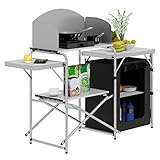 WOLTU faltbar Campingschrank Campingküche inkl.Tragetasche mit Aluminiumgestell Reiseküche...