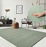 the carpet Relax kuscheliger Kurzflor Teppich, Anti-Rutsch Unterseite, Waschbar bis 30 Grad, Super...